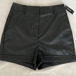NWT Express Waist Faux Leather Shorts